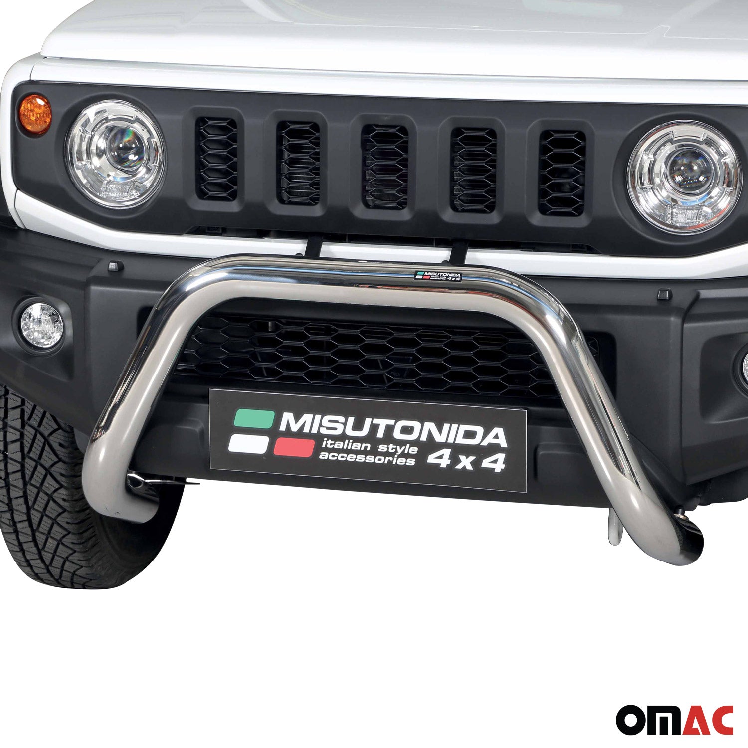 Frontbügel Frontschutzbügel für Suzuki Jimny 2018-2026 ø76mm Stahl Silber Schutz