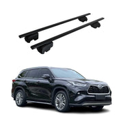 Dachträger Grundträger für Toyota Highlander 2019-2023 75kg Stahl Schwarz 2 tlg