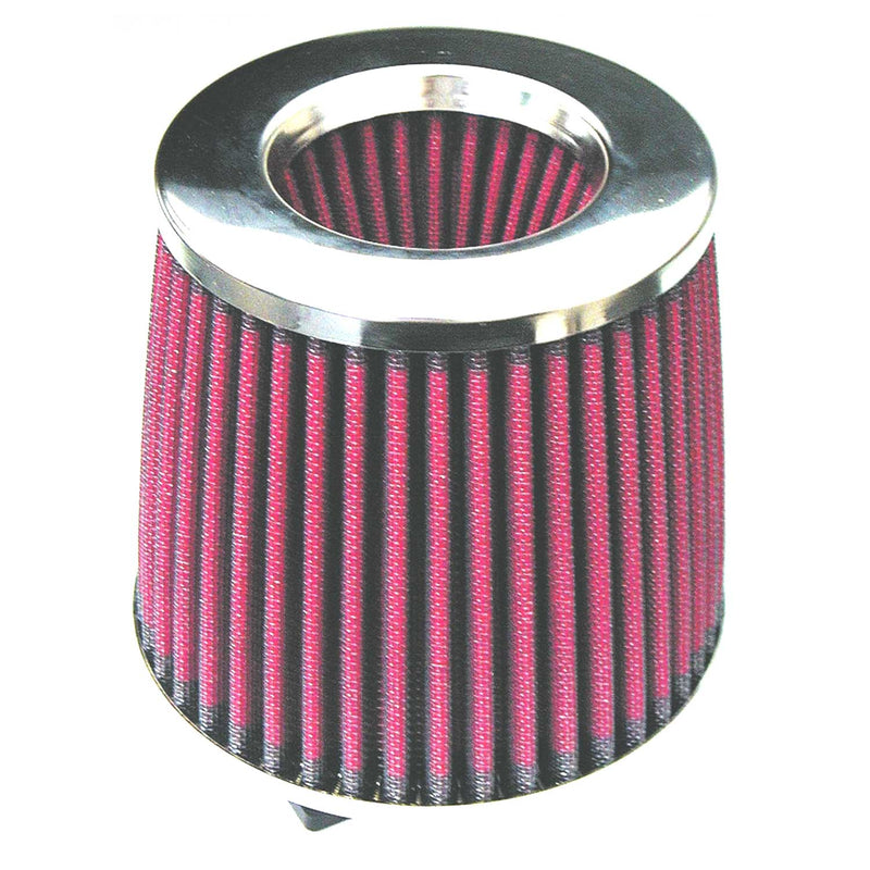 JOM offener Sport Luftfilter Rot inkl. Adapterringe für Universal Rot Chrom