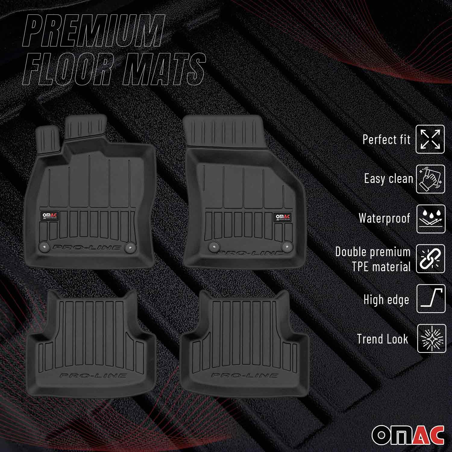 OMAC Gummi Fußmatten für VW Golf mk7 Variant / Alltrack 2012-2020 Premium TPE 4x