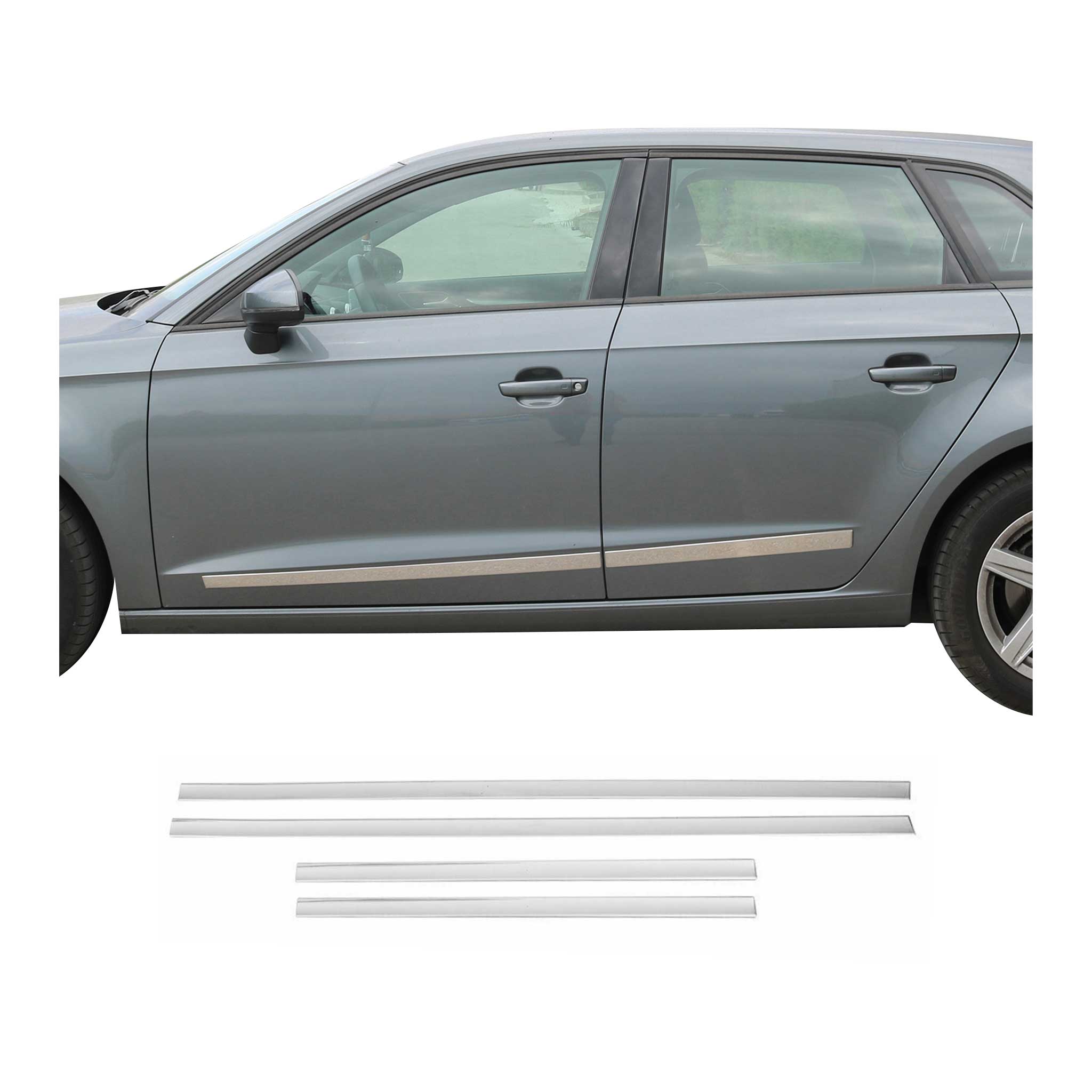 Türschutz Türleiste Seitentürleiste für Kia Ceed 5D SW Edelstahl Chrom 4x