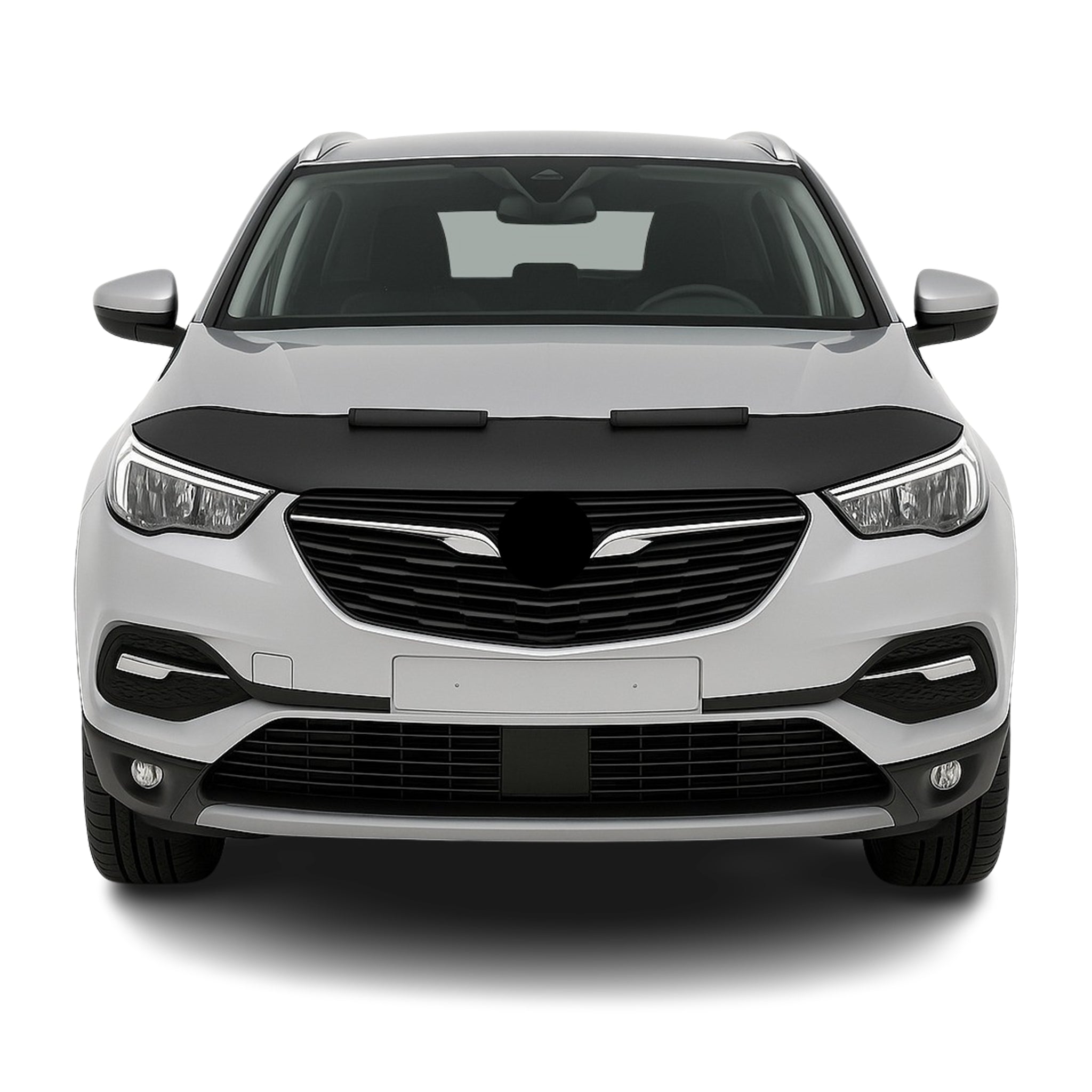 Haubenbra Steinschlagschutz für Opel Grandland X 2017-2024 Schwarz Halb