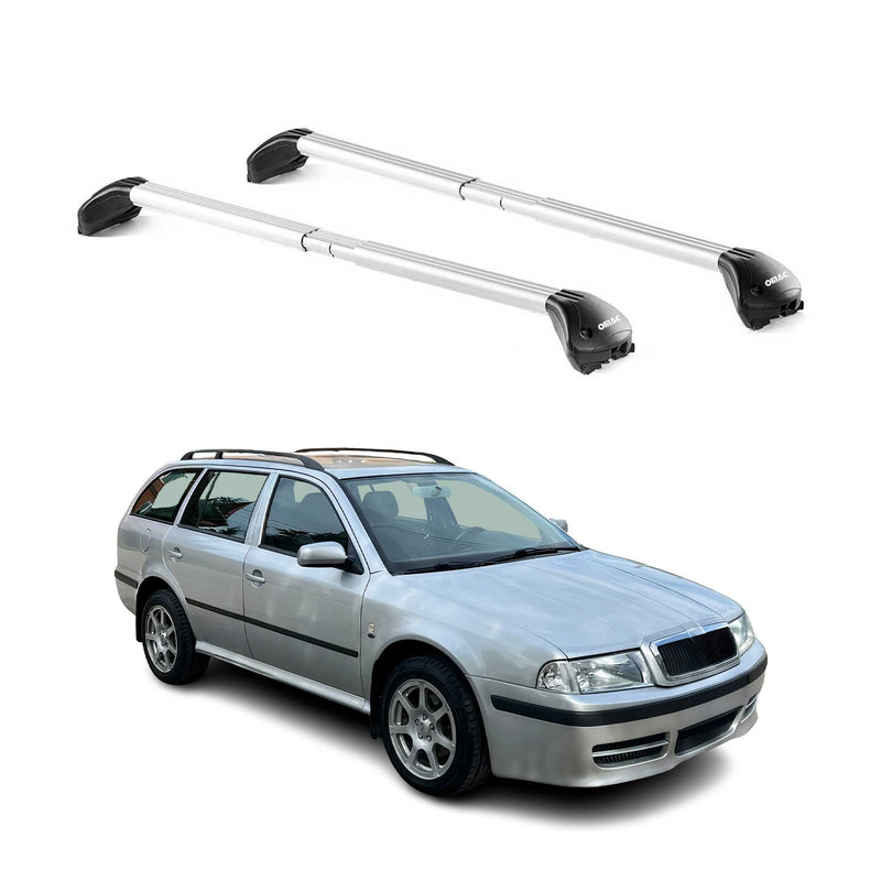 Dachträger für Skoda Octavia Kombi 1998-2020 5 tür 100kg Alu Silber 2x ABE