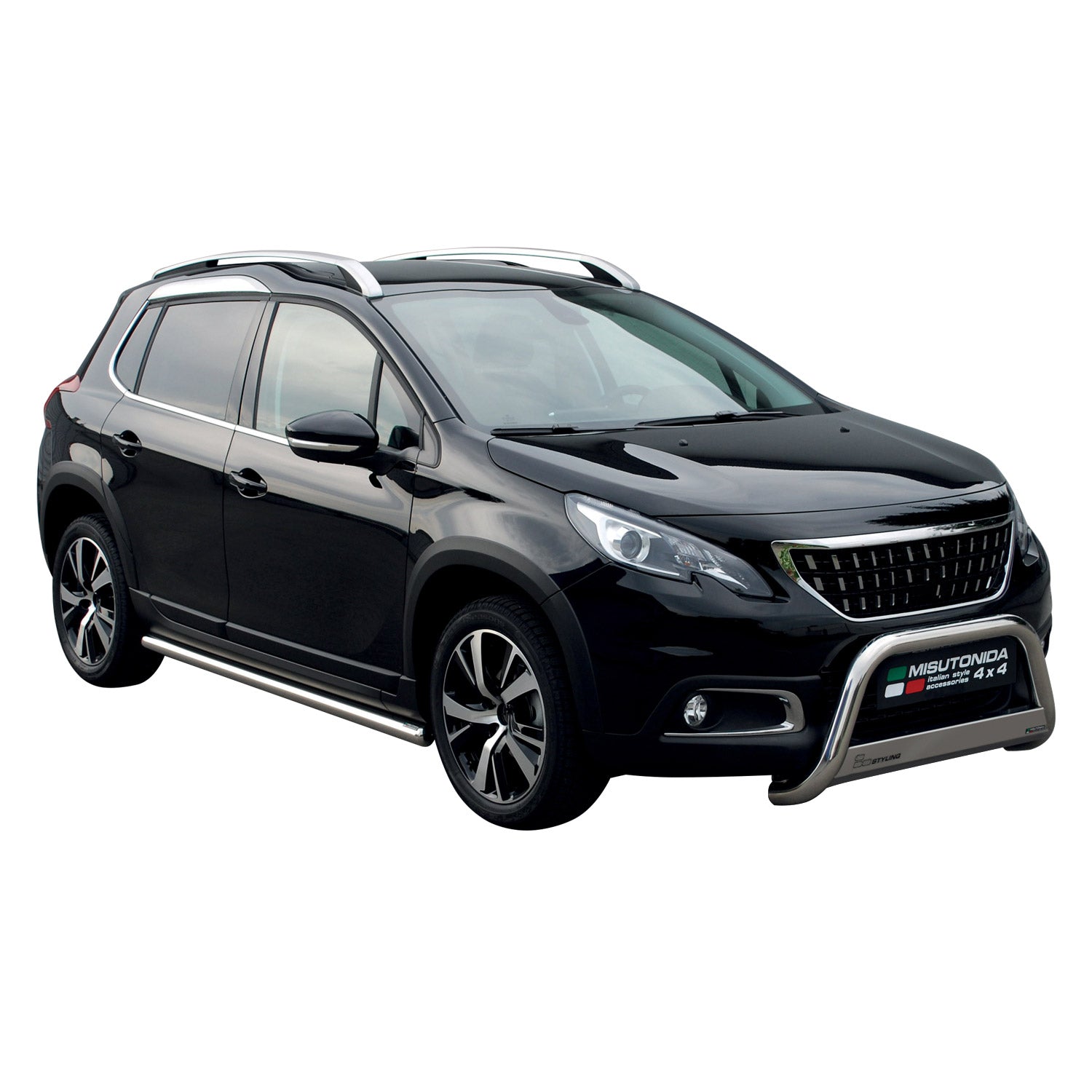 Frontbügel Frontschutzbügel für Peugeot 2008 2016-2019 ø63mm Stahl Silber Schutz