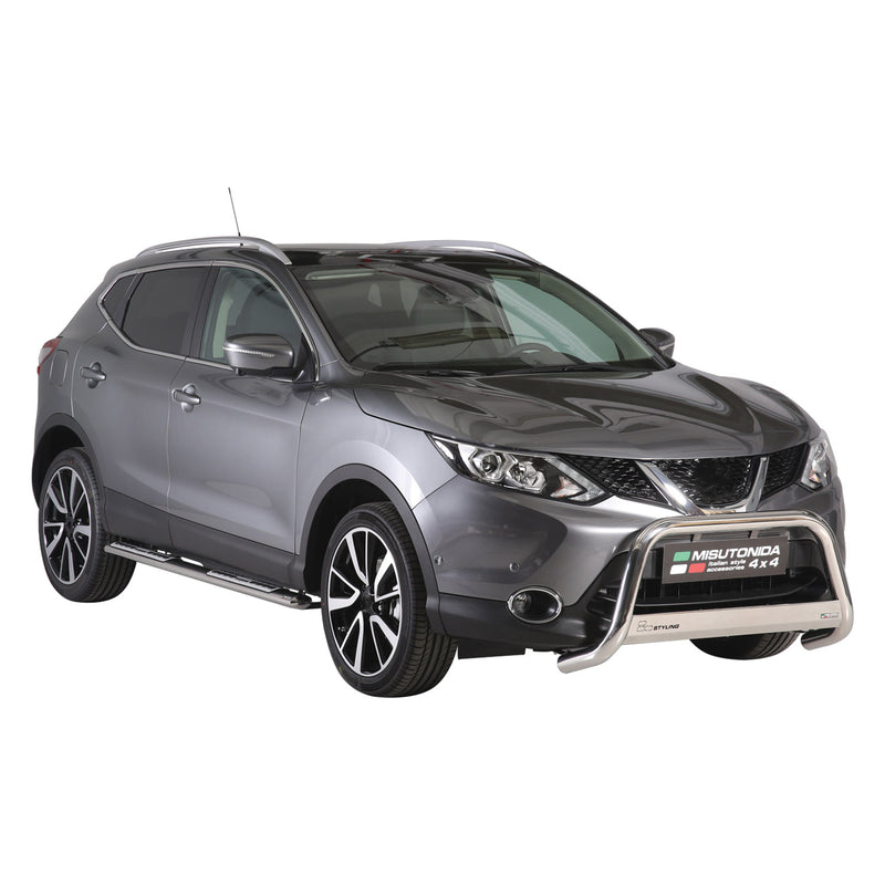 Edelstahl Seitenschweller Schwellerrohre für Nissan Qashqai 2014-2021 Silber