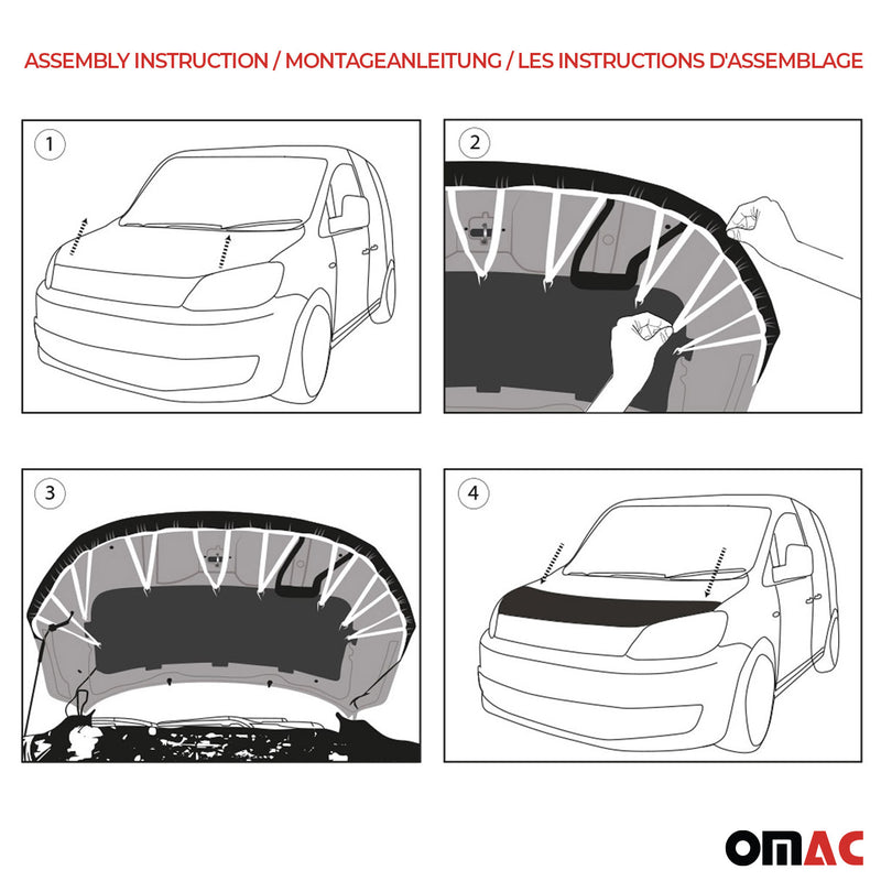 Haubenbra Motohaubeschutz Steinschlagschutz für Audi Q5 8RB 2008-17 Carbon Optik