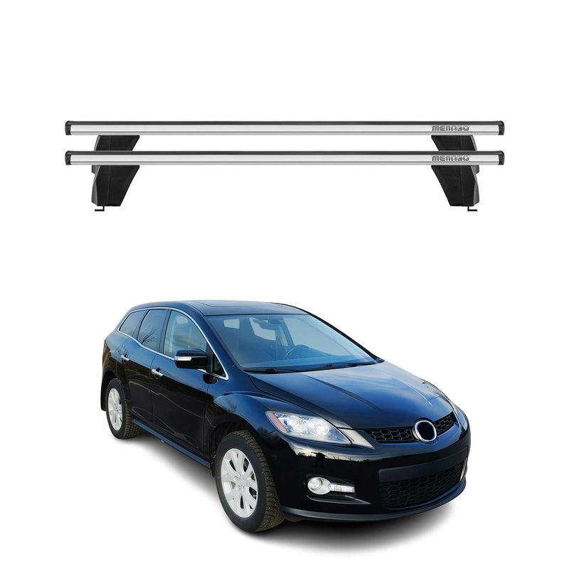 Menabo Dachträger Grundtäger für Mazda CX-7 2006-2012 75kg Alu Silber 2 tlg