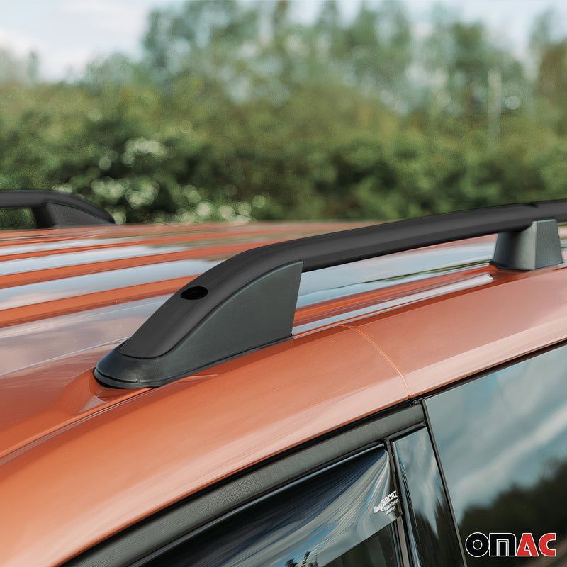 Dachreling Relingträger für VW T7 Multivan 2022-2025 Alu Schwarz L1 L2 2x