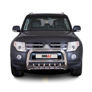 Frontbügel Frontschutzbügel für Mitsubishi Pajero 2007-2014 mit ABE Stahl Silber