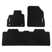 Velours Fußmatten für Renault Espace V 2014-2022 Autoteppich Schwarz 3 teile