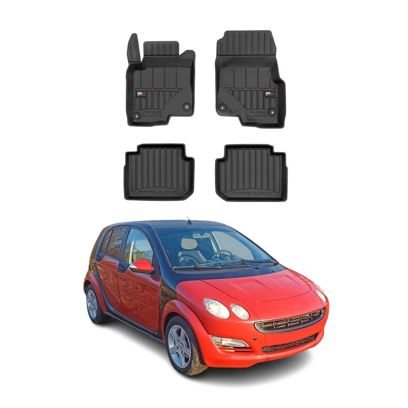 OMAC Gummi Fußmatten für Smart Forfour 2004-2006 Premium TPE Automatten 4tlg