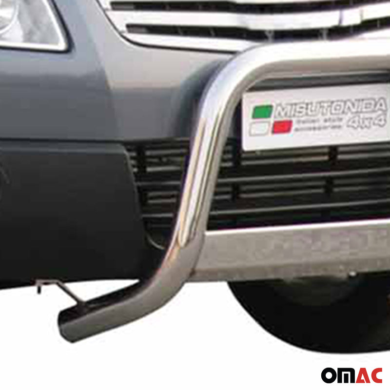 Frontbügel Frontschutzbügel für Nissan Qashqai +2 2008-2013 ø63mm Stahl Silber