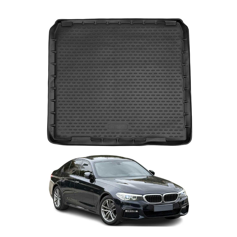 Kofferraummatte Kofferraumwanne für BMW 5er Touring G31 2017-2023 Gummi Schwarz