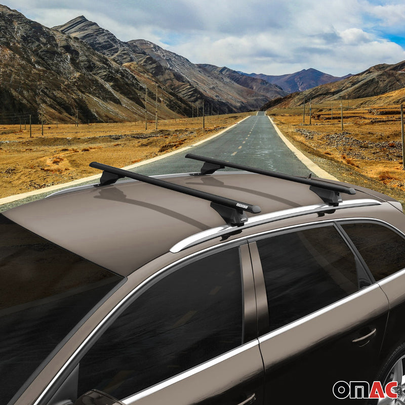 Menabo roof rack for Audi Q8 4M 2018-2025 ABE aluminum black 2x