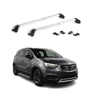 Dachträger für Opel Crossland X / Grandland X 2017-2025 100kg Alu Silber 2x ABE