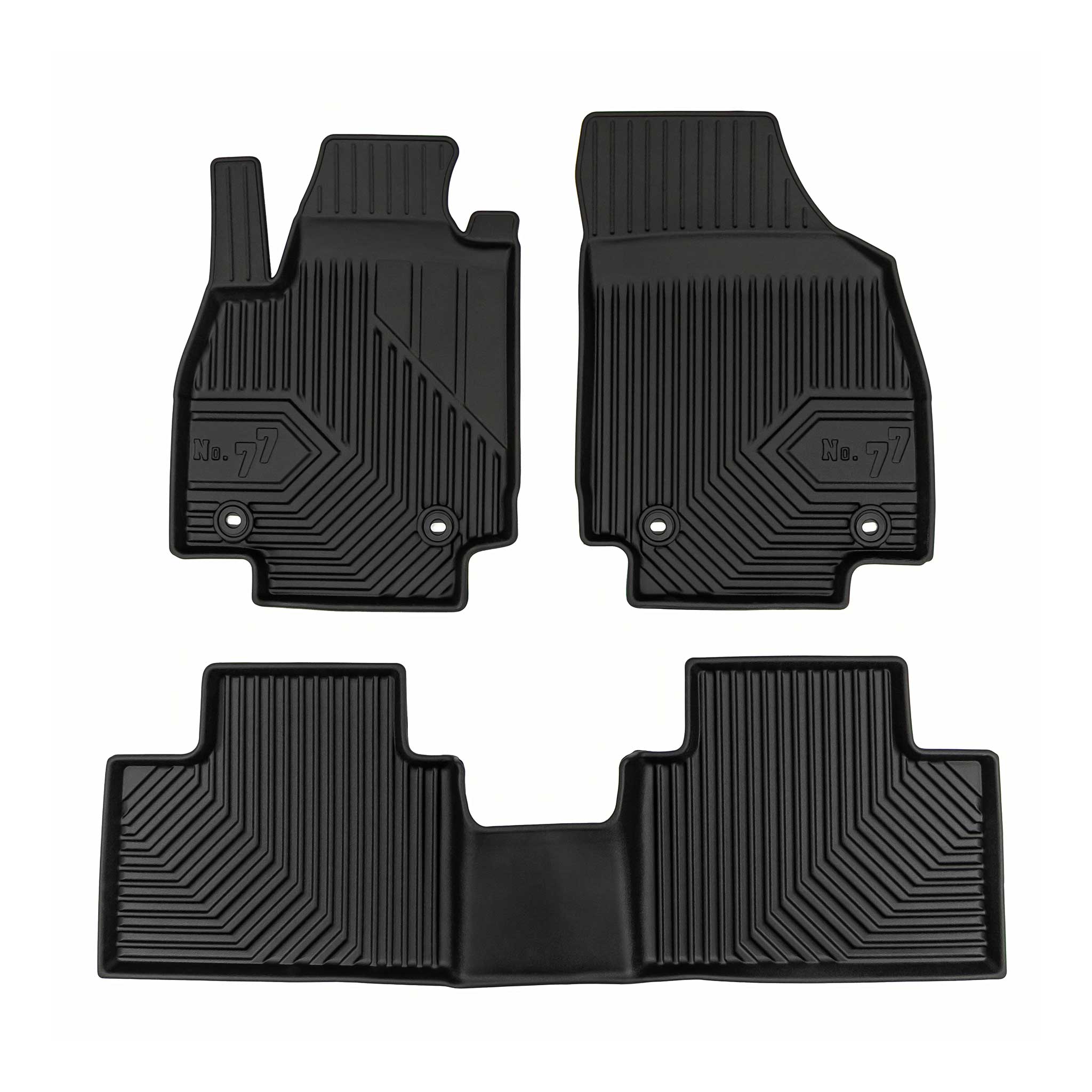 Fußmatten Gummimatten für MG ZS SUV mk2 Hybrid 2024-2026 TPE Gummi Schwarz 3tlg
