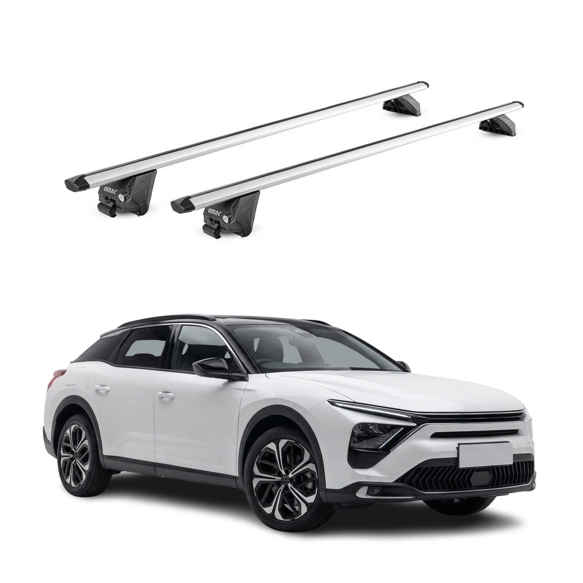 Dachträger für Citroen C5 X 2022-2026 100kg Aluminium Silber 2x ABE