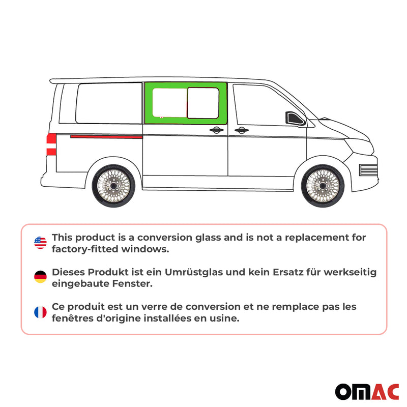 Seitenfenster Schiebefenster für VW T6 T6.1 2015-24 Rechts Schiebetür Auto L1 L2