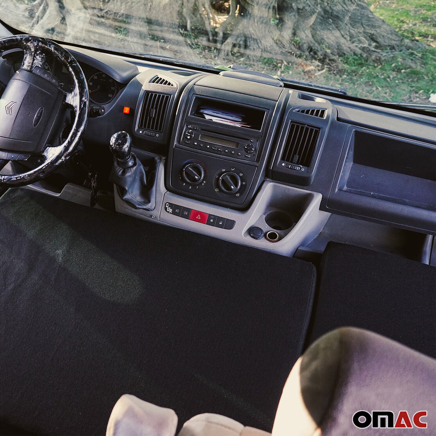 OMAC Camper Bett Fahrerhausbett Matratze für VW Crafter 2006-2026 Schwarz 1 tlg