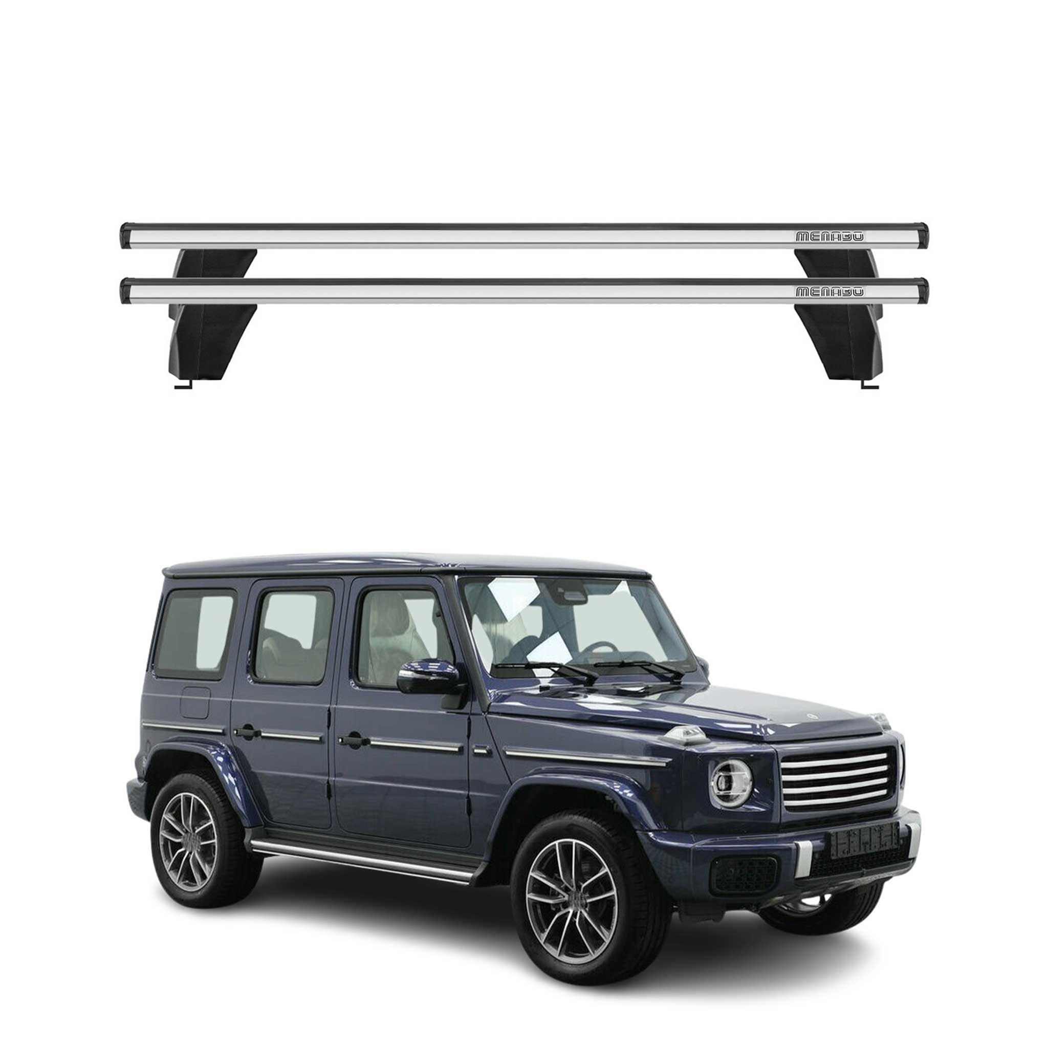 Menabo Dachträger Grundträger für Mercedes G Klasse W463 mk2 2019-24 Alu Grau 2x