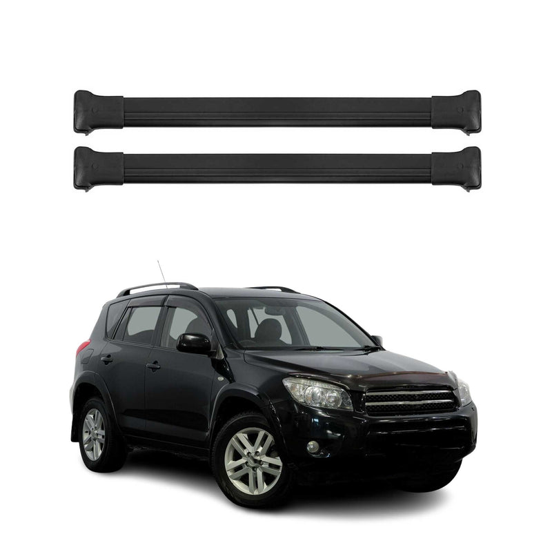 Dachträger Grundtäger für Toyota RAV4 XA30 2008-2012 75kg Alu Schwarz 2 tlg