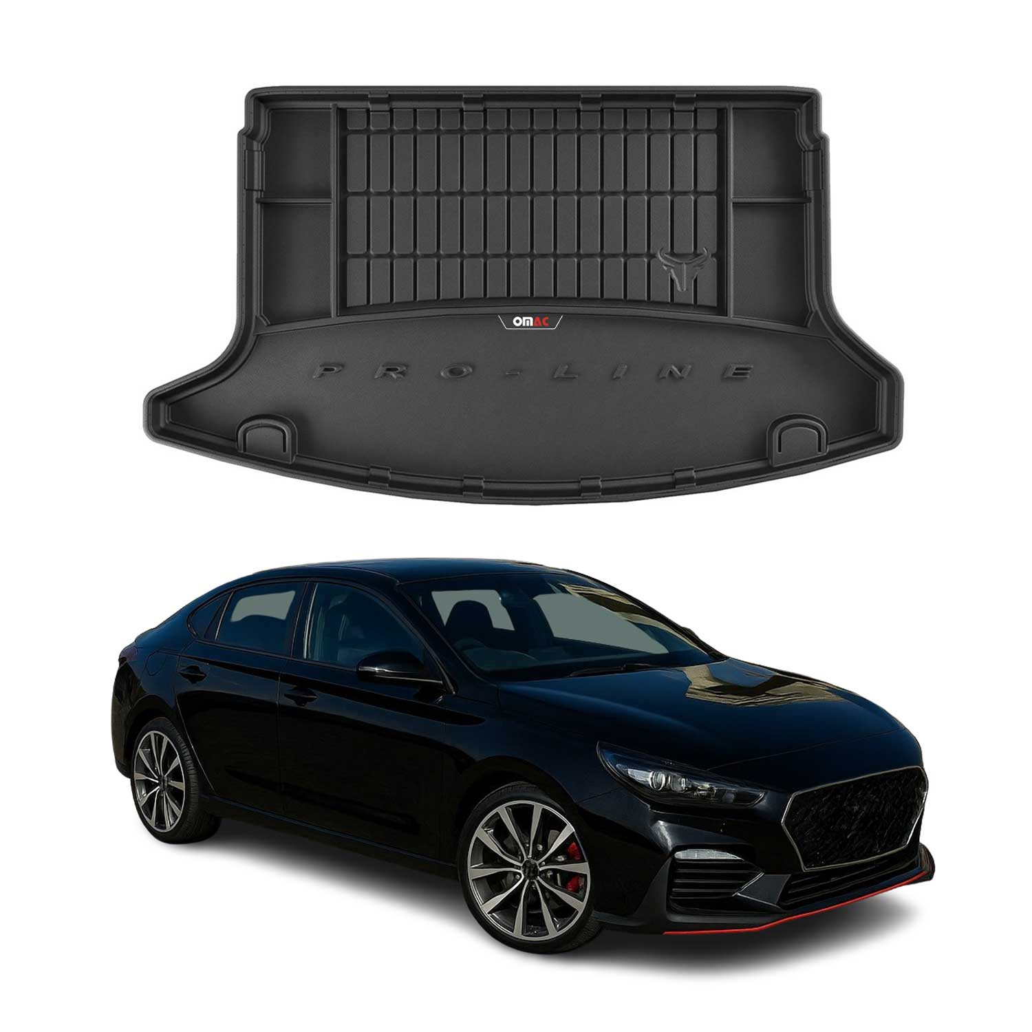 OMAC Gummi Kofferraumwanne für Hyundai i30 Nperformance 2017-2026 TPE Schwarz