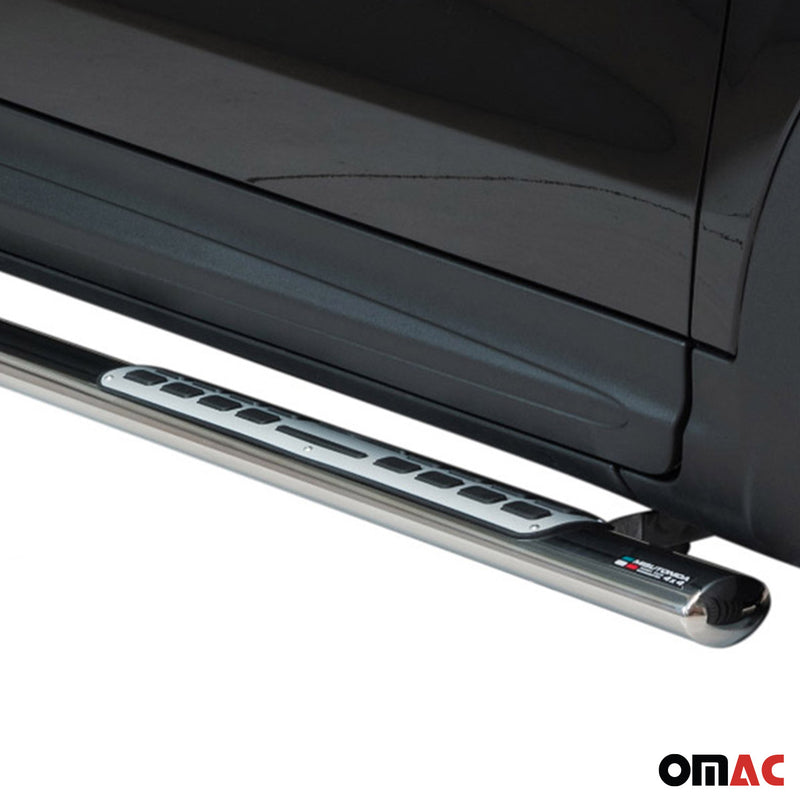 Edelstahl Seitenschweller Schwellerrohre für Jeep Renegade 2014-2024 Silber 2x