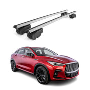 Dachträger Grundtäger für Infiniti QX50 2019-2025 75kg Aluminium Silber 2 tlg
