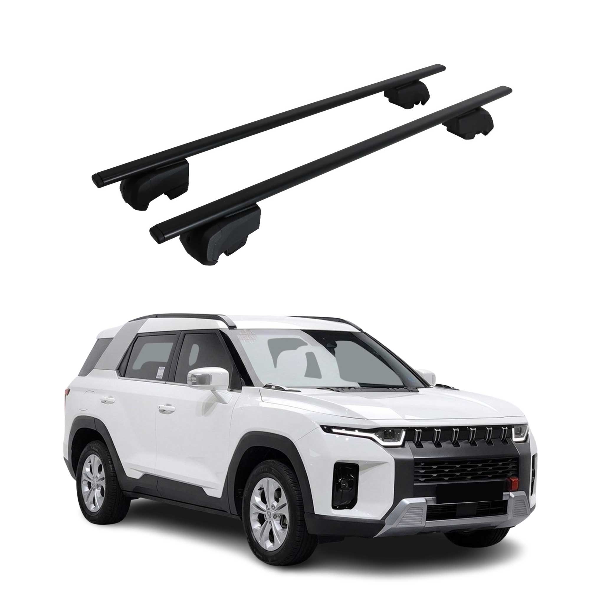Dachträger für SsangYong Torres / KGM Torres 2022-2026 Metall Schwarz 2tlg