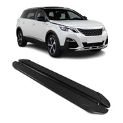 Trittbretter Seitenschweller für Peugeot 5008 2017-2024 Aluminium Schwarz 2tlg