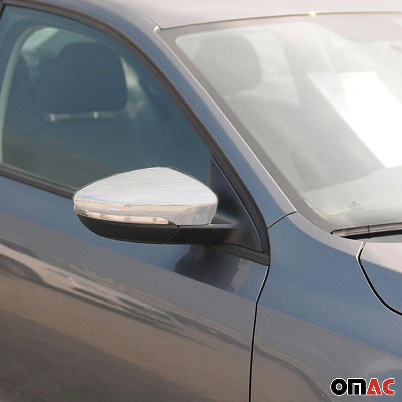 Spiegelkappen Spiegelabdeckung für VW Passat B7 2010-2015 Edelstahl Matt 2tlg
