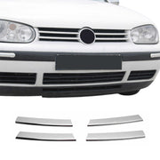 Kühlergrill Leisten Grillleisten für VW Golf 1997-2003 Edelstahl Chrom 4tlg