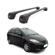 Dachträger Grundträger für Mazda5 II 2005-2010 Aluminium 75kg Schwarz 2tlg
