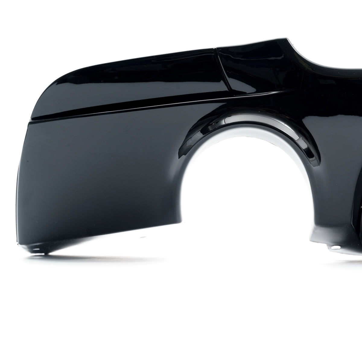 JOM Heckschürzeneinsatz für BMW 3er E92/E93 2006-2013 schwarz glänzend 1-Rohr (li/re)
