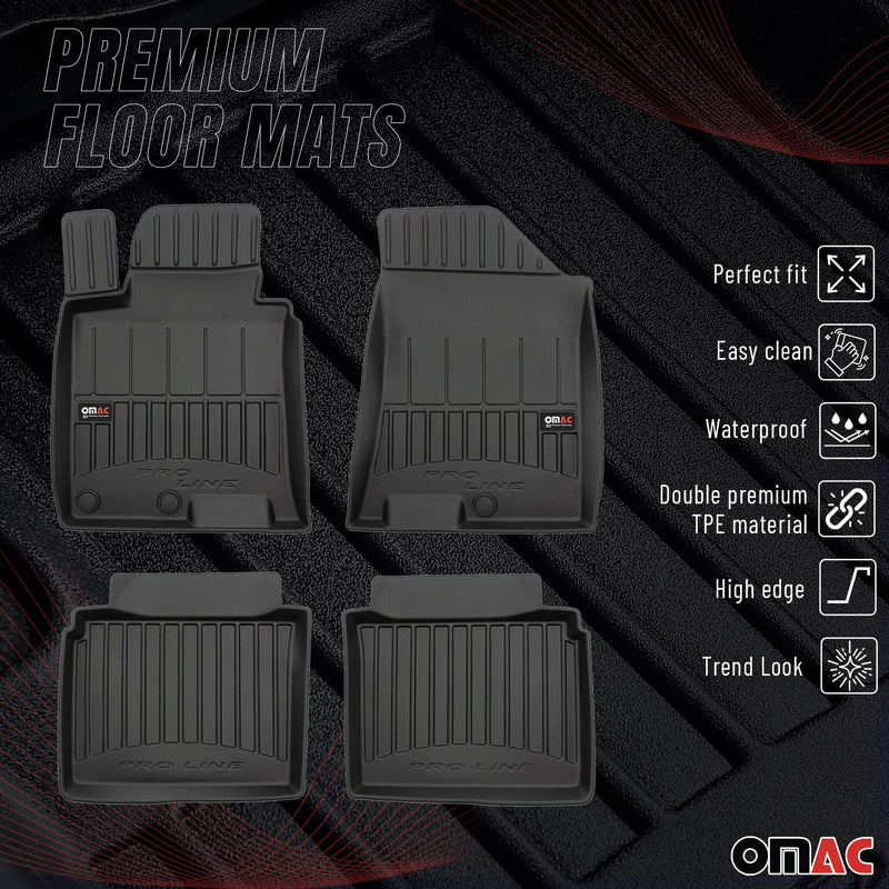 OMAC Gummi Fußmatten für Hyundai i40 2014-2019 Premium TPE Automatten Schwarz 4x