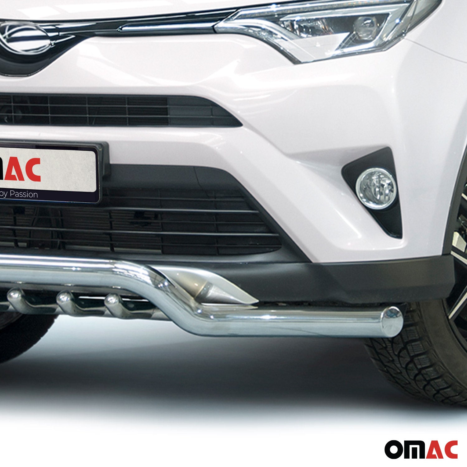 Frontschutzbügel Frontbügel für Toyota RAV4 2015-2018 mit ABE Stahl Silber