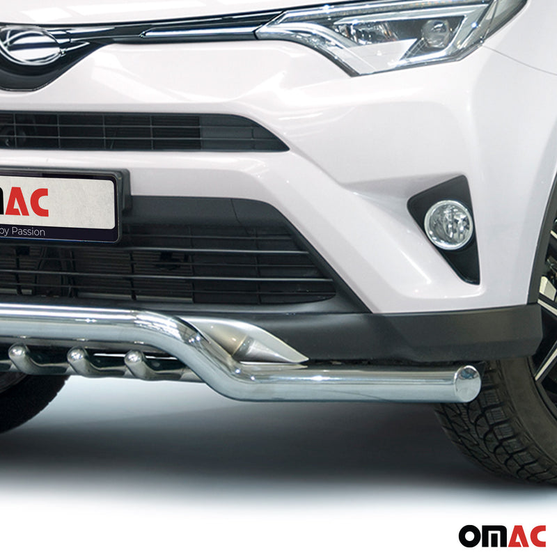 Frontschutzbügel Frontbügel für Toyota RAV4 2016-2025 mit ABE Stahl Silber
