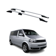 Dachreling für VW T5 T6 Transporter Multivan Caravelle 2003-24 L2 Alu Grau
