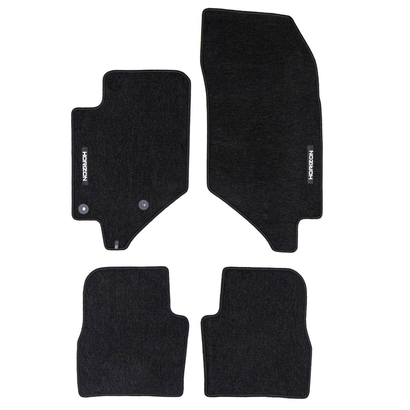 Velours Fußmatten für Citroen C4 III / C4X 2020-2025 Autoteppich Schwarz 4 tlg