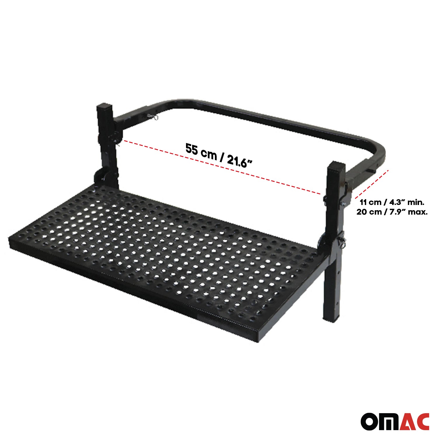 Radtritt Faltbar Rad Stufe Reifenauftritt 55cm für 16" 17" 18" Felgen Schwarz