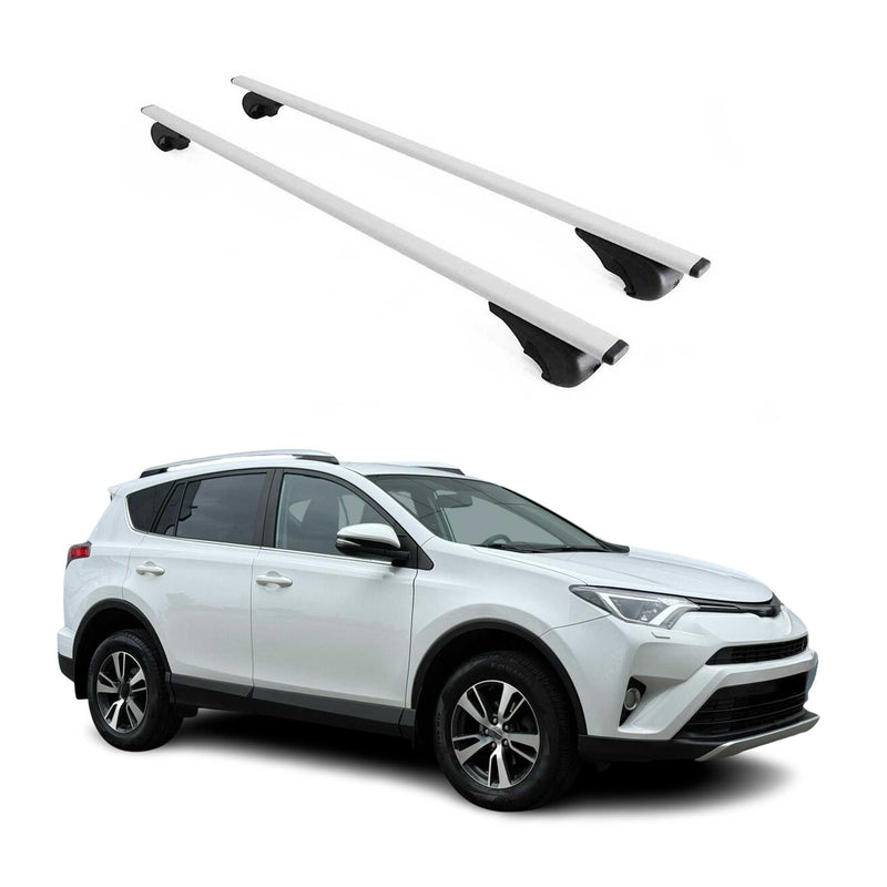 Dachträger Grundtäger für Toyota RAV4 XA40 2012-2015 75kg Metall Silber 2 tlg