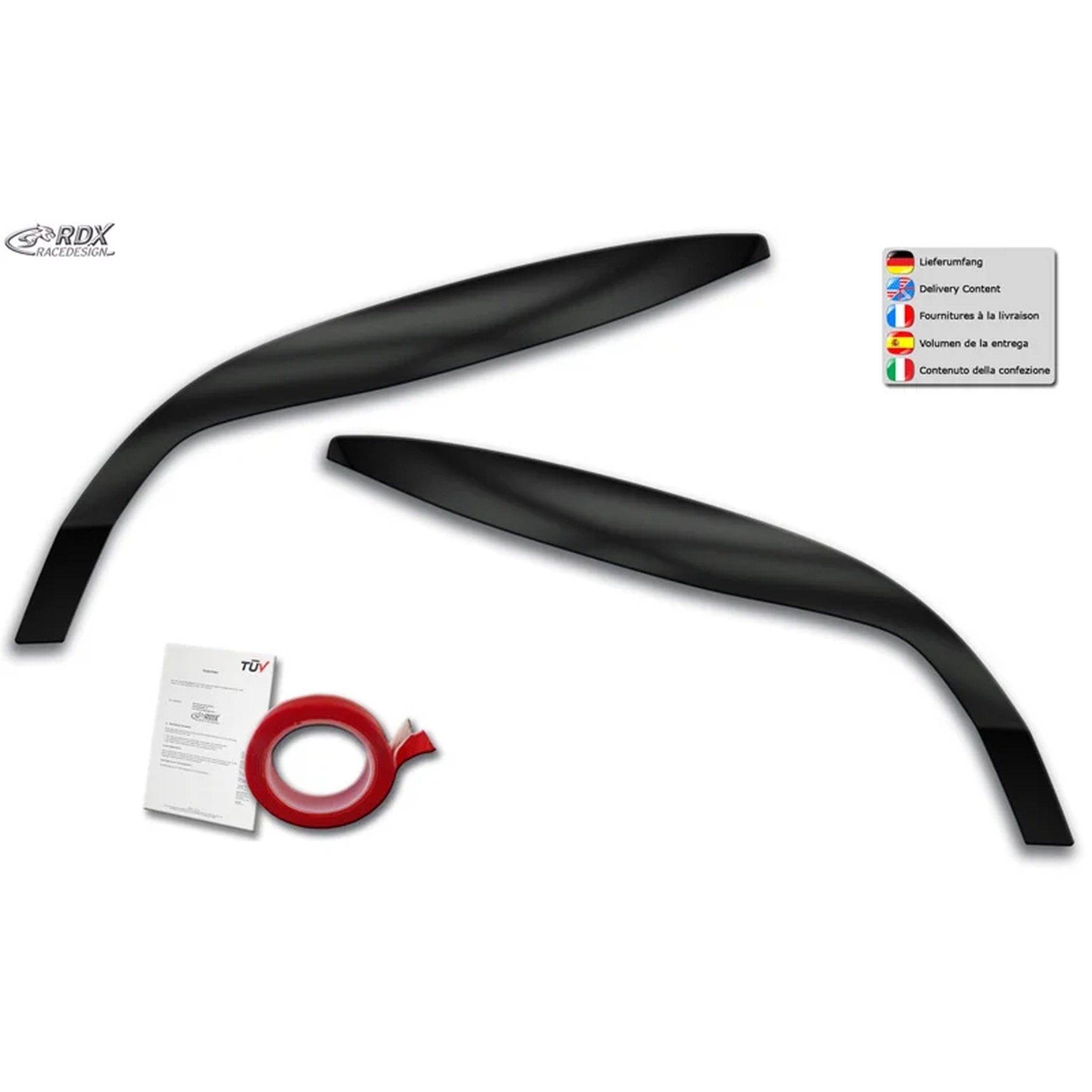 RDX Scheinwerferblenden für Renault Megane III 2008-2015 ABS TÜV