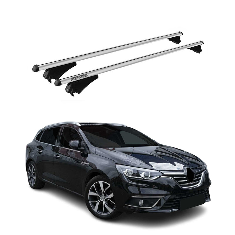 Menabo Dachträger für Renault Megane IV Grandtour 2016-2025 ABE Aluminium Silber
