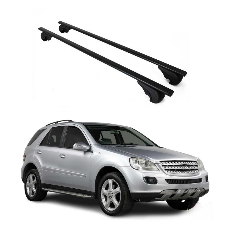 Dachträger Grundtäger für Mercedes ML Klasse W164 2005-2011 75kg Metall Schwarz