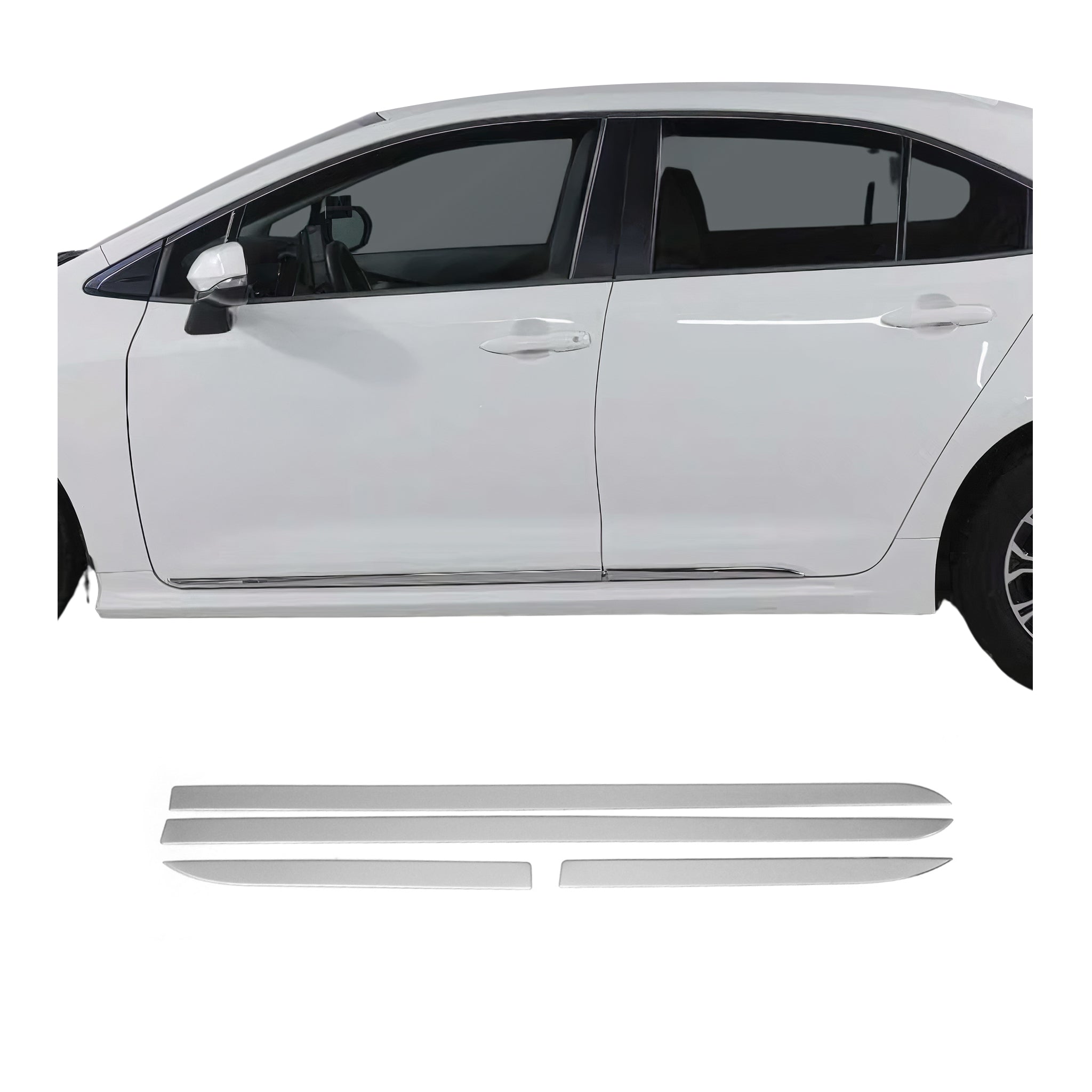 Seitentürleiste Türschutzleiste für Toyota Corolla Limo 2019-2026 Edelstahl 4x