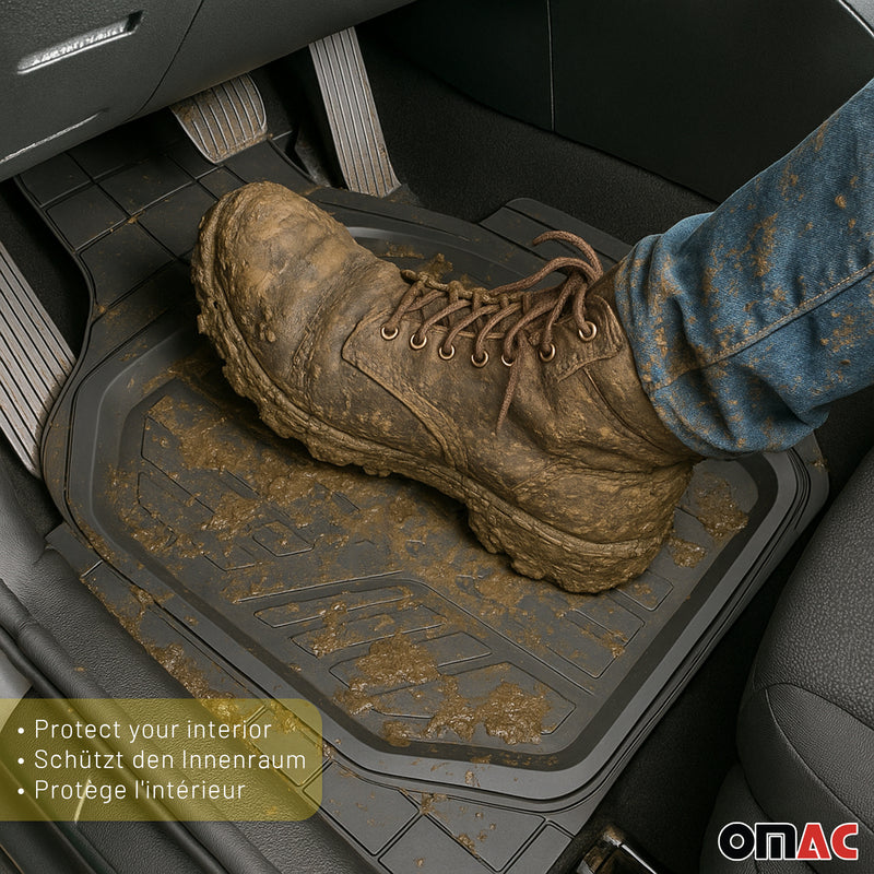 Land Rover Freelander Fußmatten Zuschneidbar Gummi Schwarz 4 tlg