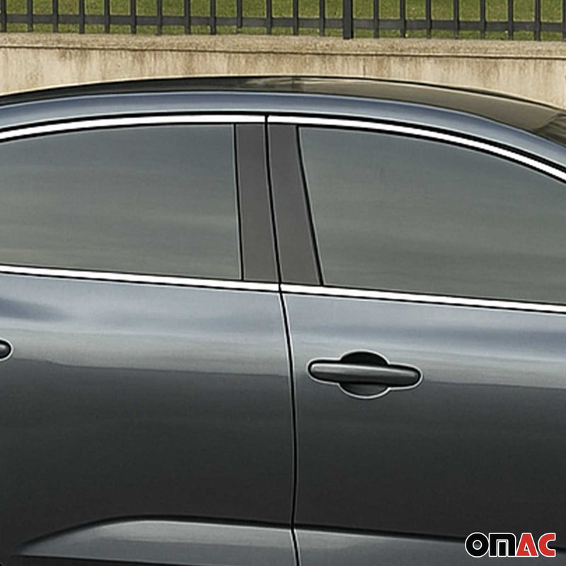 Fensterleisten Zierleisten für Renault Megane Limo 2016-2025 Edelstahl Chrom 6x