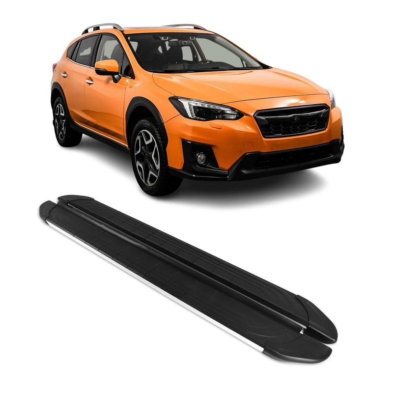 Trittbretter Seitenschweller für Subaru XV 2012-2025 Aluminium Schwarz Silber 2x