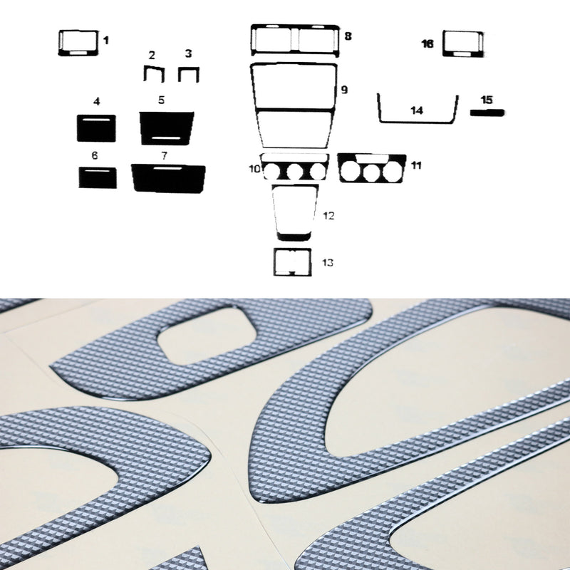 Innenraum Dekor Cockpit für Skoda Octavia 2004-2009 Carbon Optik 16tlg