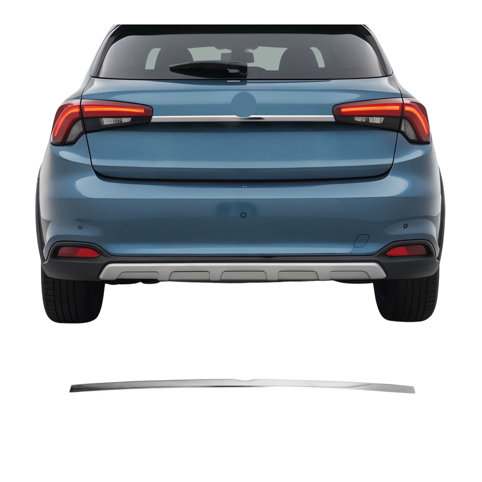 Kofferraumöffner Griff für Fiat Tipo 2015-2026 Schrägheck Edelstahl Chrom
